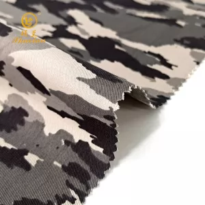 Camouflage Fabric Wear Resistant breathable printed fabric for military CVC 60/40 21*21 108*58 for soldier