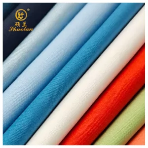 Factory Supply cvc 60% cotton 40% polyester poplin shirt Fabric 45*45 110*76 150cm